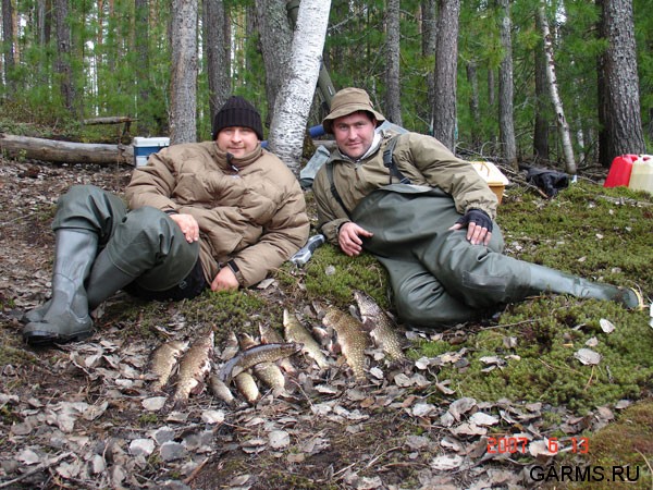 Рыбалка на реке Лямин (ХМАО)           июнь 2007г.