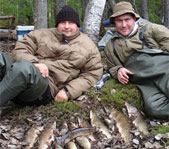 Рыбалка на реке Лямин (ХМАО)           июнь 2007г.