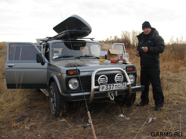 После первых пробных забросов.
