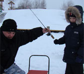 Рыбалка на  озере Бирюзовое январь 2009г. (Челябинская область)