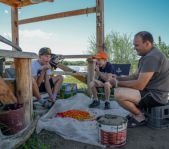 Ловля сазана.Балхаш Казахстан август 2014 г.