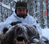 Охота на медведя на берлоге февраль 2007г.  (Республика Коми)