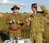 Приехали на место,первым делом надо разложить стол
