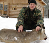 Загонная охота на косулю декабрь 2008г. (Челябинская область)