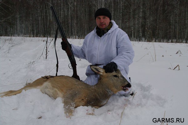 Загонная охота на косулю декабрь 2008г. (Челябинская область)