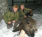 Охота на кабана январь 2009г. (Челябинская область)