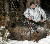 Охота на кабана январь 2009г. (Челябинская область)