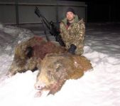Охота на кабана декабрь 2009 год. (Челябинская область)