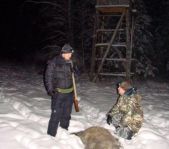 Охота на кабана декабрь 2009 год. (Челябинская область)