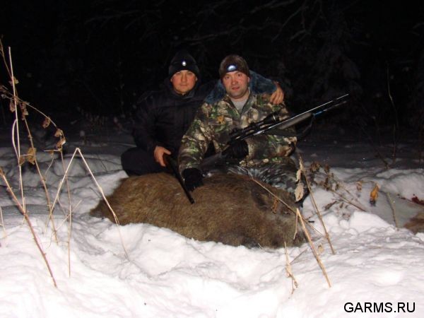 Охота на кабана декабрь 2009 год. (Челябинская область)