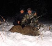 Охота на кабана декабрь 2009 год. (Челябинская область)