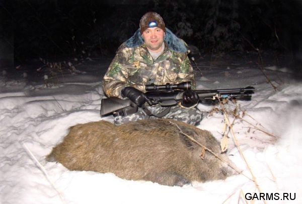 Охота на кабана декабрь 2009 год. (Челябинская область)