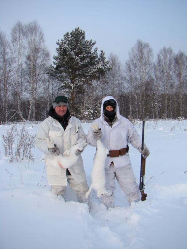 Охота на зайца январь 2010 г. (Челябинская область)