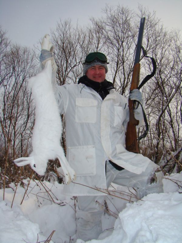 Охота на зайца январь 2010 г. (Челябинская область)