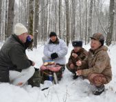 Загонная охота на лося ноябрь 2011 г.(Челябинская область)