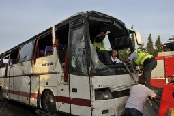 В Греции перевернулся автобус с российскими туристами