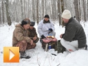 Зимняя  охота на лося с подхода
